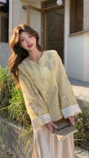 新款上新2025新中式重工立体刺绣防晒外套女85086-208A-P160-K255，女装短外套，浙宝208A