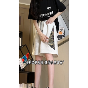 X2418-TP35控价58 运动休闲短裤男士户外宽松风印花五分卫裤图片