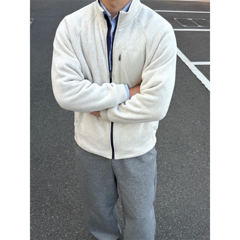 网图慎用！针织拉链夹克外套1302-GS10-P78成分100聚酯纤维,男装夹克,星座1302