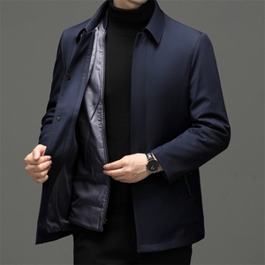 棉衣男装冬季加厚保暖棉服上衣新款中年男士商务休闲爸爸冬装外套图片