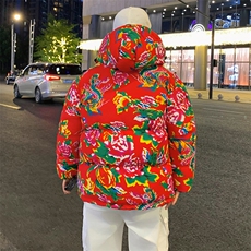 MY206东北大花连帽加厚保暖防寒棉衣外套棉服风汉服民族特色，男装民族服装，星座115A(原星座507）