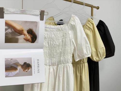 【现货】夏装新款纯棉打揽连衣裙，女装连衣裙，法贝萱