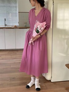 夏季新款 腰部设计抽绳连衣裙,女装连衣裙,阿M(2F)