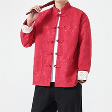 秋冬新款风复古灯芯绒休闲夹克新中式男女外套唐装H337/P110，男装夹克，电商A221A