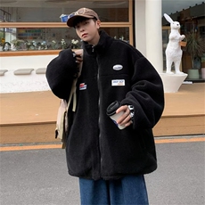 秋冬季新款两面穿羊羔毛外套男2022设计感oversize棉服W6627-P85，男装棉衣，星座512-2