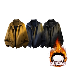 美式高阶冬季立领拼接螺纹加棉加厚复古外套棉服MY26187TP55，男装棉衣，电商A247
