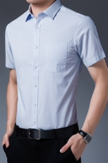 AD2012钱塘2020-3夏季新款男士商务休闲高端短袖衬衣P60，男装衬衫，钱塘207-3