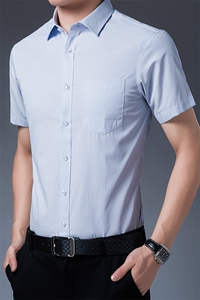 AD2012钱塘2020-3夏季新款男士商务休闲高端短袖衬衣P60图片