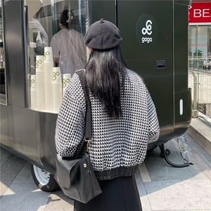 J9926-P73潮流痞帅宽松双层拼皮高级感薄款夹克图片