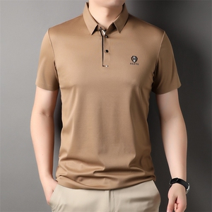 夏季保罗丅恤衬衫领汗衫衣服Polo衫商务中年男士短袖翻领半袖体恤