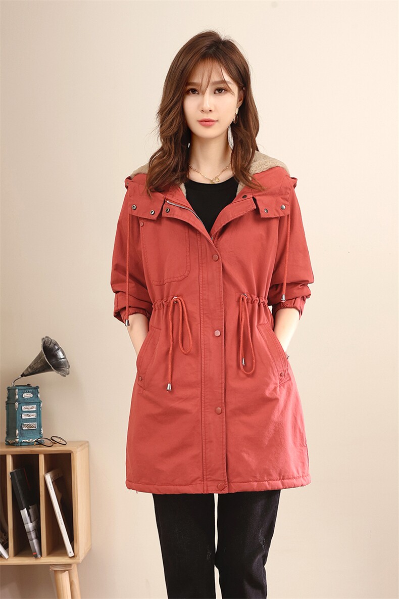 2023冬装新款加绒派克服,女装棉衣/棉服,小林双子