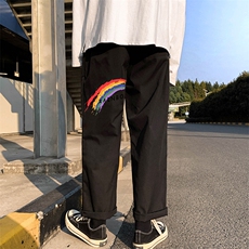 K43126-P25加绒款-P35休闲裤男士大码宽松九分运动裤男裤男直筒，男装休闲裤，电商A040