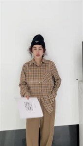 格子衬衣火爆图片