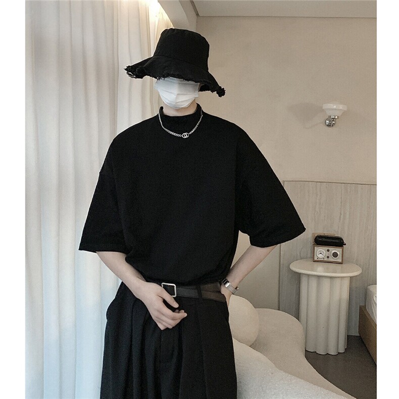 2025夏季上新圆领260克半高领打底衫T3001特批28控48,男装T恤,电商A072