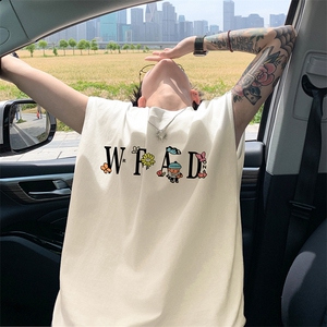 量大优 得物抖音高品质重磅230克美式印花无袖t恤背心WB560 特P18图片