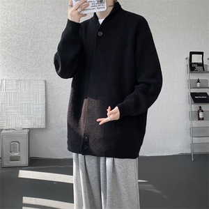 新中式道袍开衫毛衣男针织衫外套老钱风大衣内搭慵懒线衣KS006P65图片