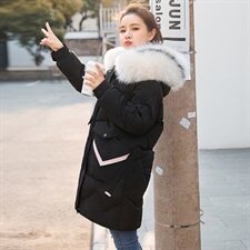 棉衣/棉服保暖中长款长袖气质百搭2022年冬季显瘦，女装棉衣/棉服，贵人树