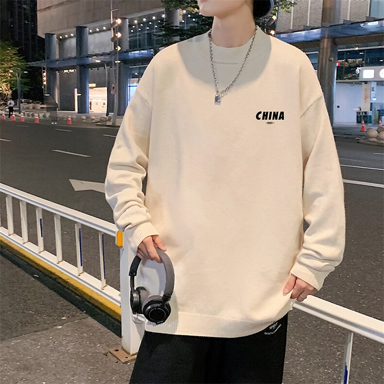 M18148-P45加绒款-P65半高领毛衣男士大码针织衫男毛线衣男,男装针织衫/毛衣,电商A040