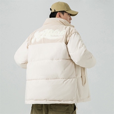 冬季字母贴标加厚棉衣男青年棉服潮流情侣款棉袄A266-WMY8623-P75，男装棉衣，电商A266
