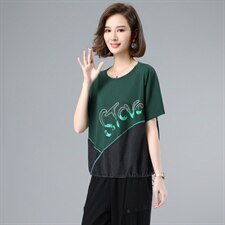 2021夏装新款韩版短袖女上衣新品修身T恤时尚，女装T恤，深水步