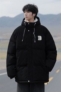 冬季青少年灯芯绒连帽棉衣潮牌羊羔毛加绒加厚棉服外套5305-P85图片