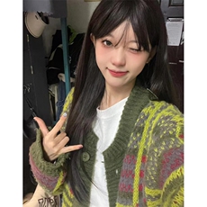 美式复古撞色高级感毛衣针织衫男女宽松情侣显白冬季外套MY3276，男装针织衫/毛衣，星座1116A（原606A-3）