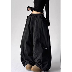 冰丝速干阔腿裤女春秋抽绳休闲裤显瘦运动工装裤KA8102，男装工装外套，星座1116A（原606A-3）