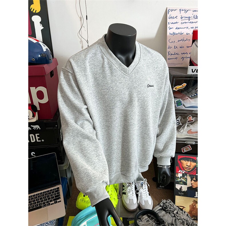 刺绣v领卫衣男 cp120-特p40图片