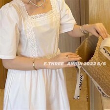 【夏季新款】韩版蕾丝边连衣裙，女装连衣裙，玩美