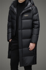 V2621情侣款黑金90白鹅绒长款羽绒服高货自留款P500，男装羽绒服，钱塘207-3