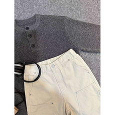 亨利领黑色浅灰色深灰色毛衣男秋冬美式复古针织衫PLMY1-特P58，男装针织衫/毛衣，星座1007（原301D）