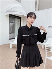 2022春季立体玫瑰花蝴蝶结小衫，其它，贻思茗