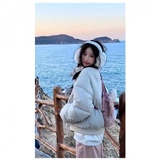 现货5W件冬季三防重磅硬挺boxy短款羽绒立领PU皮棉衣外套加厚棉服，男装棉衣，电商A486