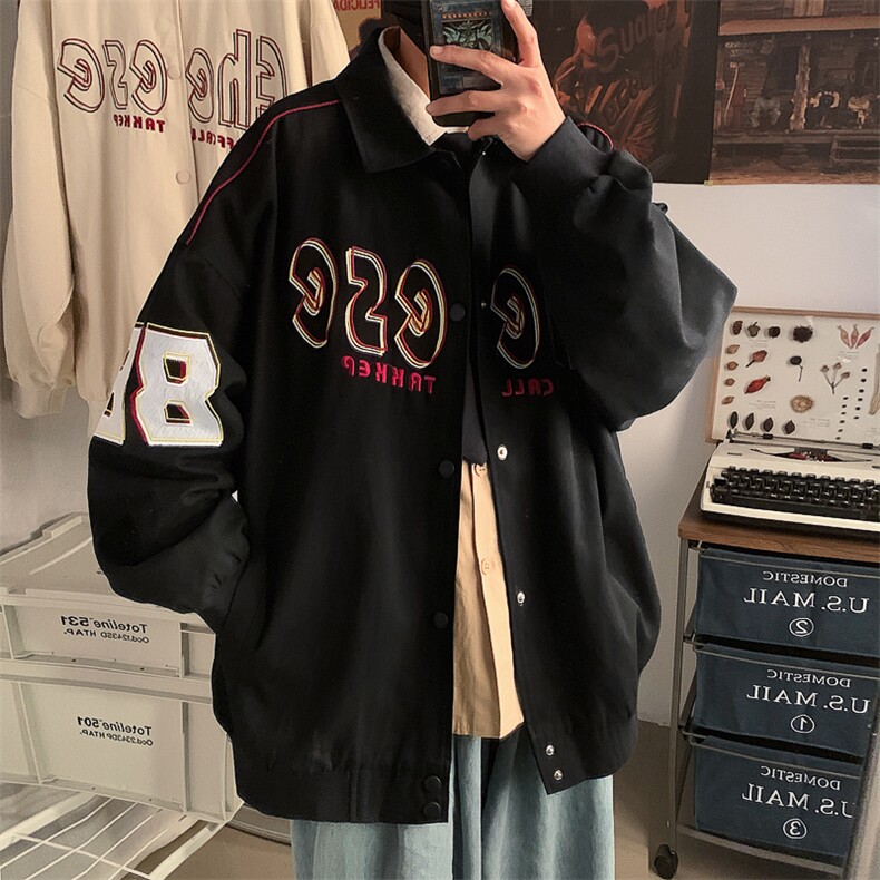 2026春新男女同款美式刺绣夹克A158-JK311-P65,男装夹克,电商A158
