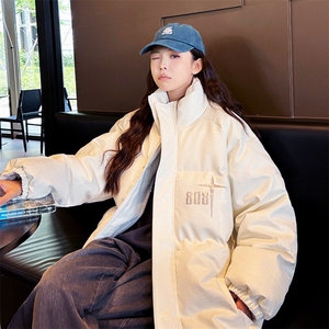 2025  情侣棉衣棉服鳄鱼纹PU皮面包服立领棉袄皮衣外套  1611-P90图片