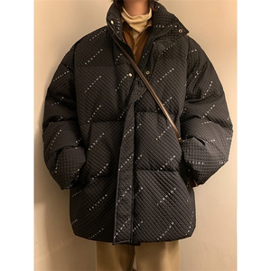 W8205 P125 控158 数据款华夫格印花棉衣冬季棉服外套宽图片