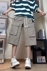 夏季新款潮牌立体剪裁大码宽松闲工装裤七分裤男2550特批36控68，男装牛仔裤，电商C305A