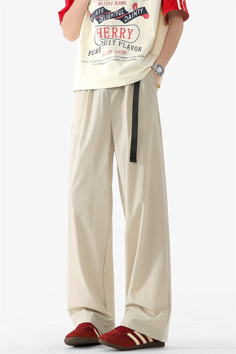 无影墙百搭休闲西裤男士夏季宽松直筒冰丝裤子-A1045TP45控68,男装西裤,电商B241
