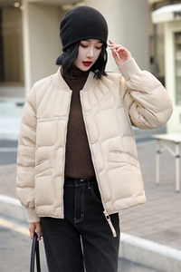 YGYL24冬季新款现货韩版白鸭绒羽绒服通勤立领图片