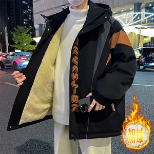 秋冬男式加绒加厚夹克男时尚潮流加厚棉衣男外套MY1685-P73图片