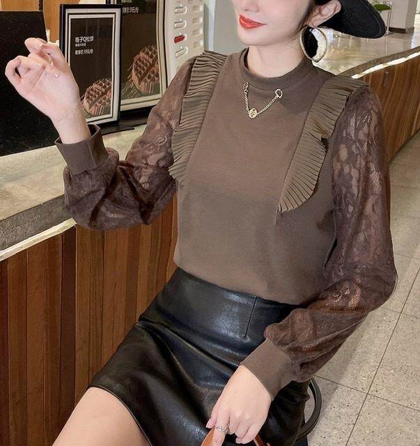 袖子提花针织小衫，其它，米娜·丹怡