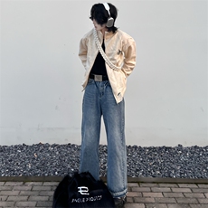 （）美式复古高街立领开衫毛衣男ins宽松针织衫1510-P60，男装针织衫/毛衣，星座910-5