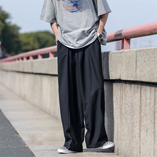 高级小众垂感复古阔腿裤拖地男女长裤宽松质感西裤男女D510/P65，男装西裤，星座206（原A221）