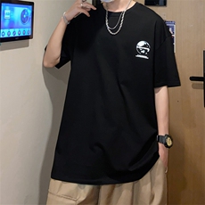 主推款纯棉港风M-5XL男生短袖宽松潮t恤衫XZ109-1-T086-P28，男装T恤，星座109-1