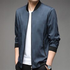 Q12211钱塘2020-2中青年男士春秋薄款时尚休闲帅气夹克外套P55，男装夹克，钱塘207-2