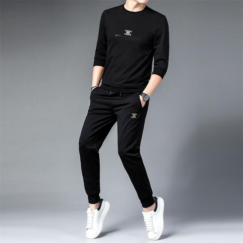 SA9685-2钱塘2020-2冬季新款时尚休闲中青年男士卫衣套装P137,男装休闲套装,钱塘207-2