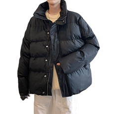 2025新款PU皮棉服羽绒棉宽松棉衣大码冬衣225-2-20503-P115，男装棉衣，星座225-2