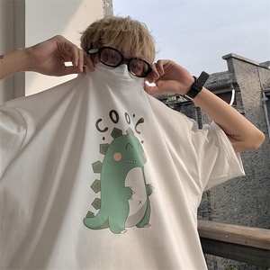 @港风 情侣夏季T恤潮流半袖打底衫五分短袖宽松上衣T149-P25控38图片