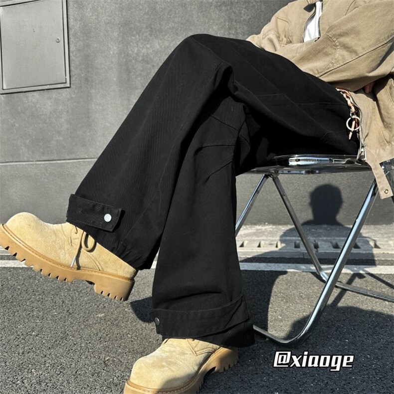 XZ616春季重磅水洗打褶解构活页拼接休闲长裤TY3708P65控78,男装休闲裤,星座512A（原616）