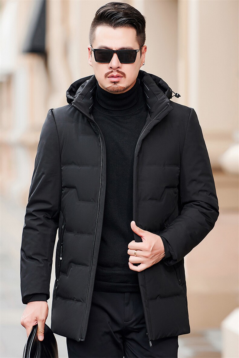 冬季中老年男士可脱卸帽休闲棉衣新款加厚保暖爸爸装棉服外套,男装棉衣,电商B212（原钱塘6029）